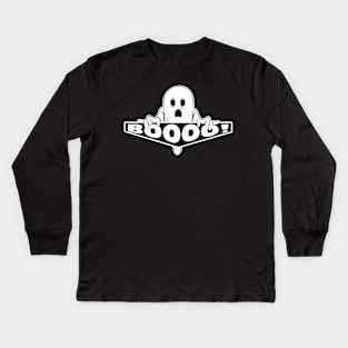 Halloween Ghost Boo! Kids Long Sleeve T-Shirt